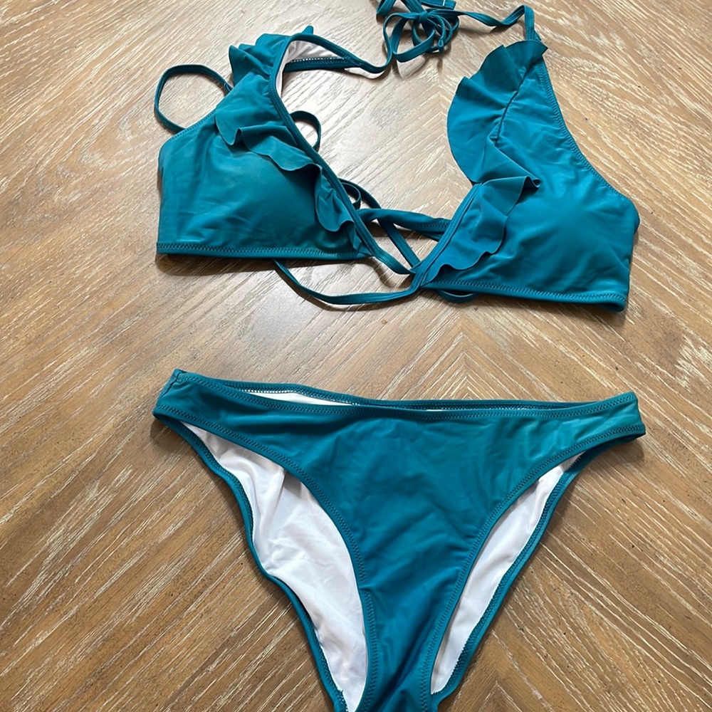 L Dark Teal CUPSHE Bikini